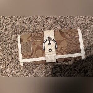 Coach Patchwork Canvas and Leather Wallet